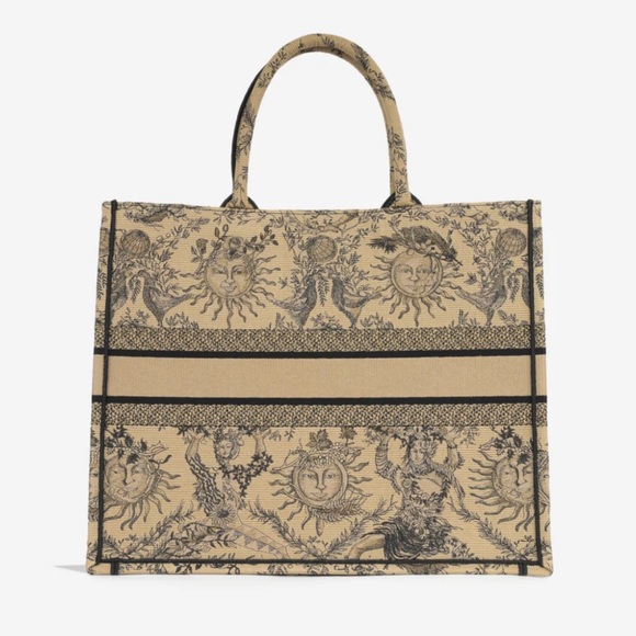Dior NWT large book tote toile du soleil beige NEW 2023 - Picture 4 of 4